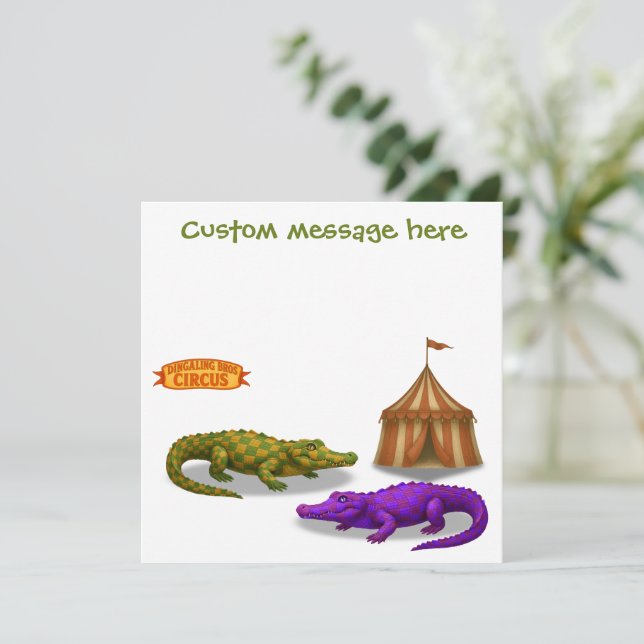 Crawford, painted circus crocodile (Anverso de pie)