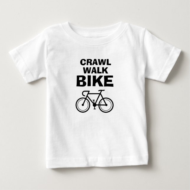 Crawl Walk Bike Camiseta de bebé (Anverso)