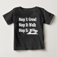 Crawl, Walk, camiseta de bebé 4x4 sin carretera
