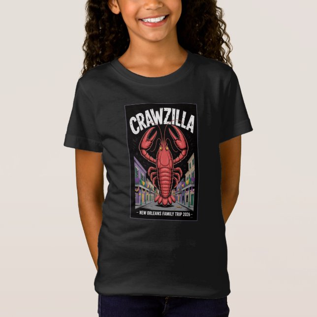 Crawzilla Nueva Orleans Camiseta Infantil para Via (Anverso)