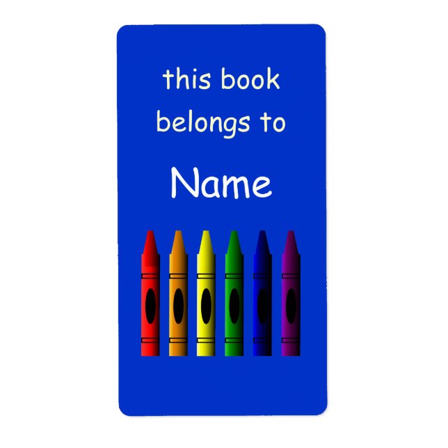Crayon Nombre Etiqueta de la placa de la escuela C (Frente)