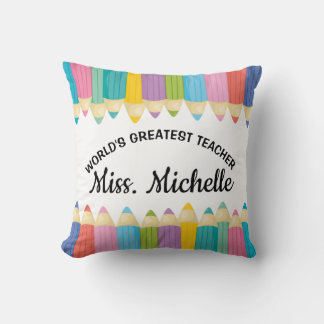 Crayones arcoiris Gran almohada de maestros del mu