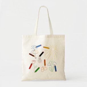 Crayones dibujando los lineamientos de la bolsa mu