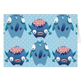 Crazy Blue Monsters Fun Criaturas de regalo para l