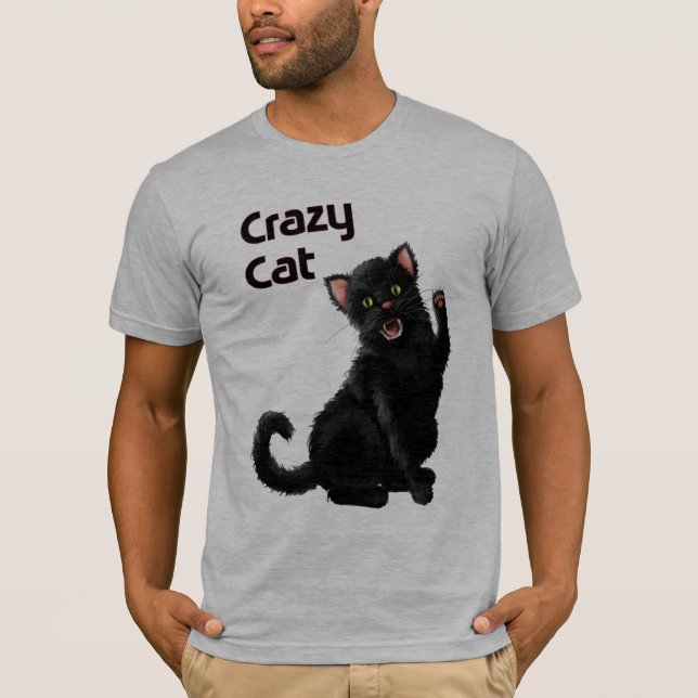 Crazy cat, camiseta (Anverso)