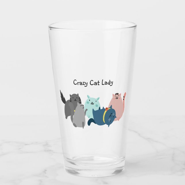 Crazy Cat Lady Diversión Cita Animales Cute (Anverso)