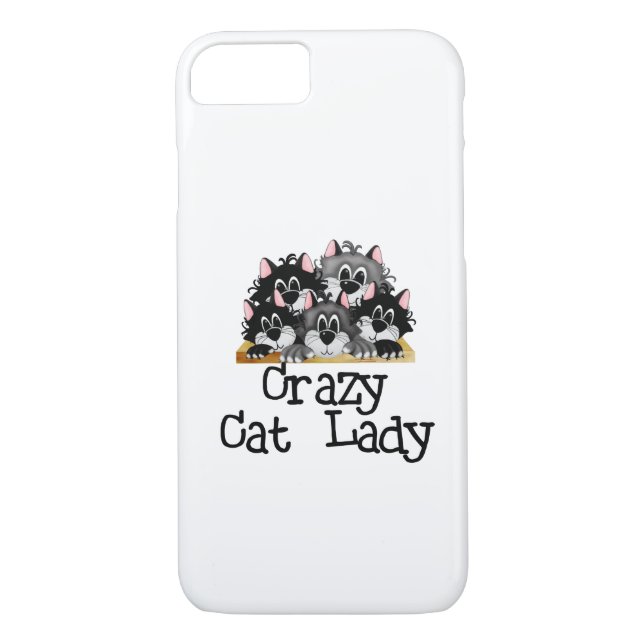 Crazy Cat Lady iPhone 7 funda (Reverso)