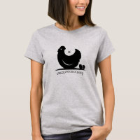 Crazy Chicken Lady Monograma camiseta