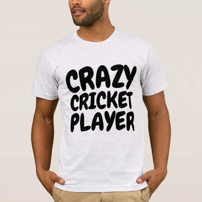 CRAZY CRICKET PLAYER camisetas (Anverso)