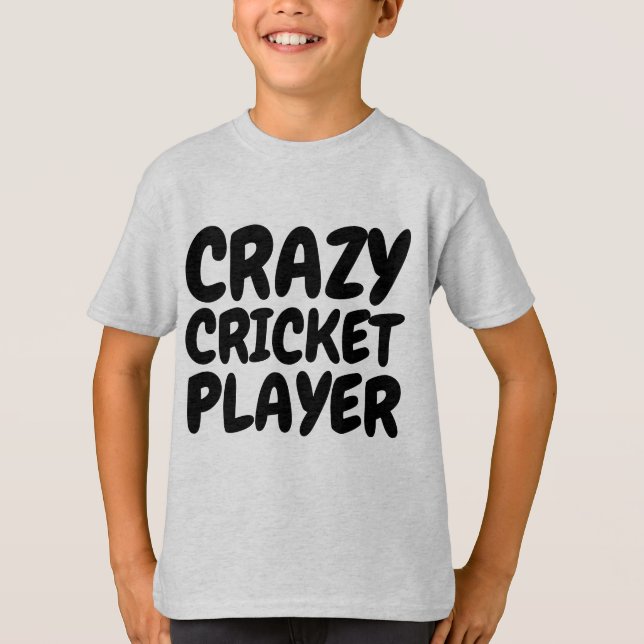 CRAZY CRICKET PLAYER camisetas (Anverso)
