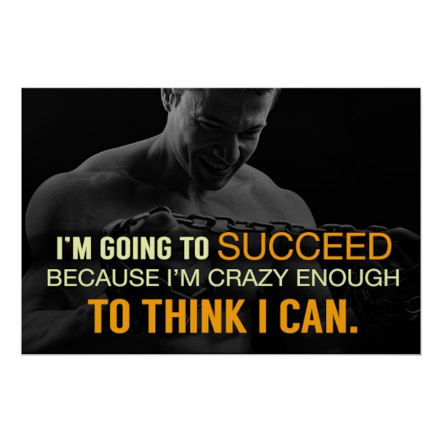 Crazy Enough Motivational Poster (Anverso)