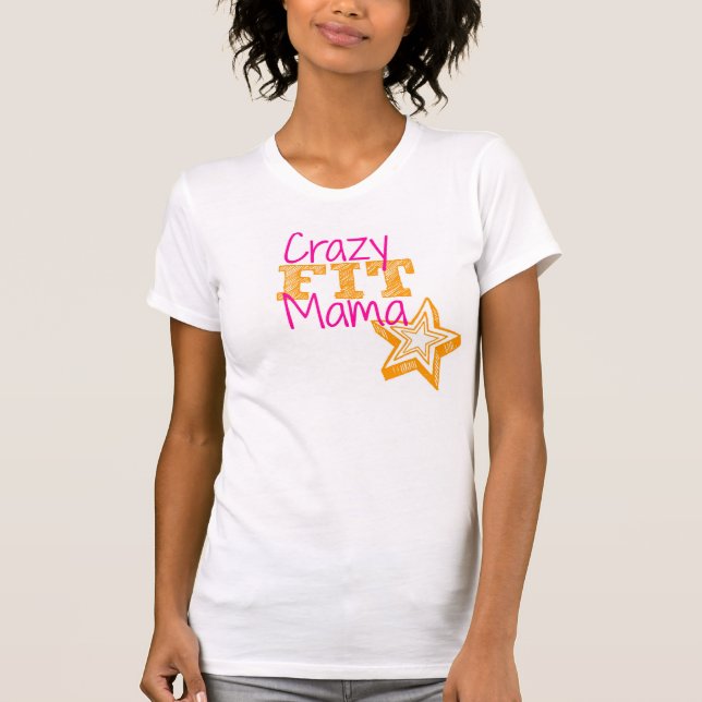 Crazy Fit Mama Personalizable camiseta deportiva f (Anverso)
