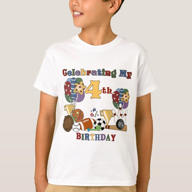 Crazy For Sports 4º cumpleaños camisetas y regalos (Anverso)