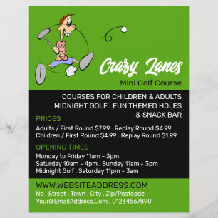 Crazy Golfer, publicidad del Mini Campo de Golf