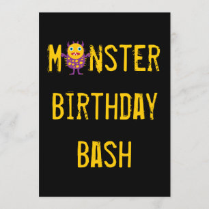 Crazy Monsters invitaciones de fiesta de cumpleaño