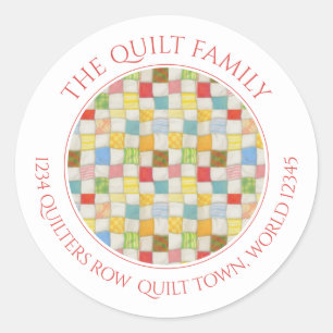 CRAZY QUILILE Pequeña Dirección Redonda Sellos par