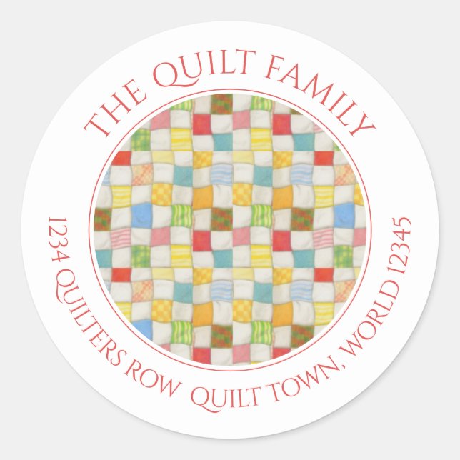 CRAZY QUILILE Pequeña Dirección Redonda Sellos par (Anverso)