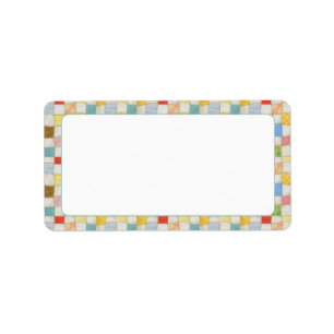 CRAZY QUILT 1.25"x2.375" Etiquetas