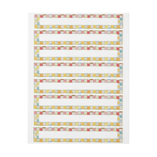 CRAZY QUILT 1"x7.25" Etiquetas anchas