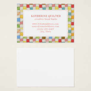 CRAZY QUILT 3.5x2.5 Tarjeta de presentación II