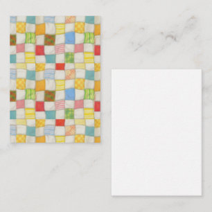 CRAZY QUILT 3.5x2.5 Tarjeta plana / vertical