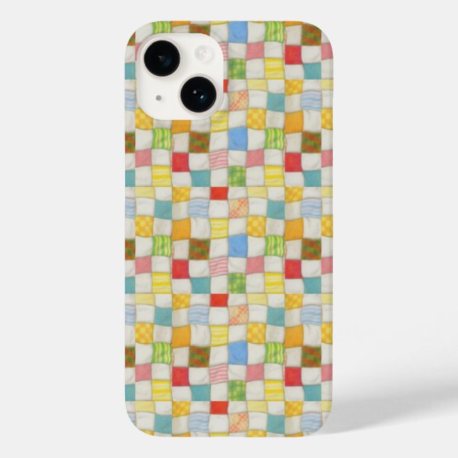 CRAZY QUILT iPhone 14 Funda (Reverso )