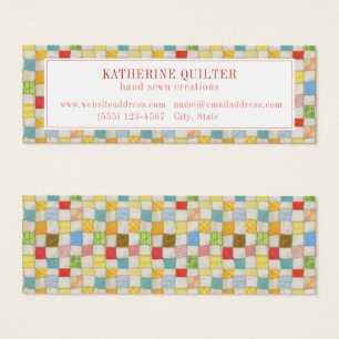 CRAZY QUILT Mini tarjeta de visita