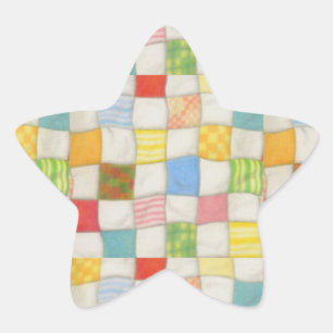 CRAZY QUILT Star Pegatinas