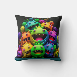 Crazy Rainbow Criaturas 2 Cojines decorativos late
