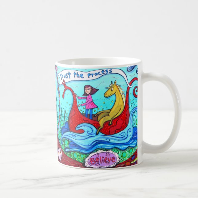 Crea + Confíe en la taza de café de proceso (Derecha)