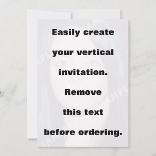 Crea fácilmente tu invitación vertical a la foto
