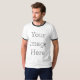 Camiseta ringer básica para hombre (Anverso completo)