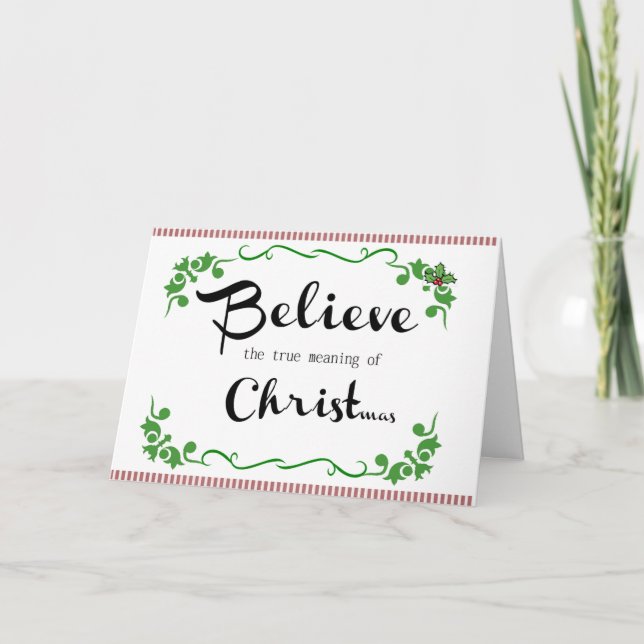 Crea la tarjeta de Navidad religiosa cristiana (Anverso)