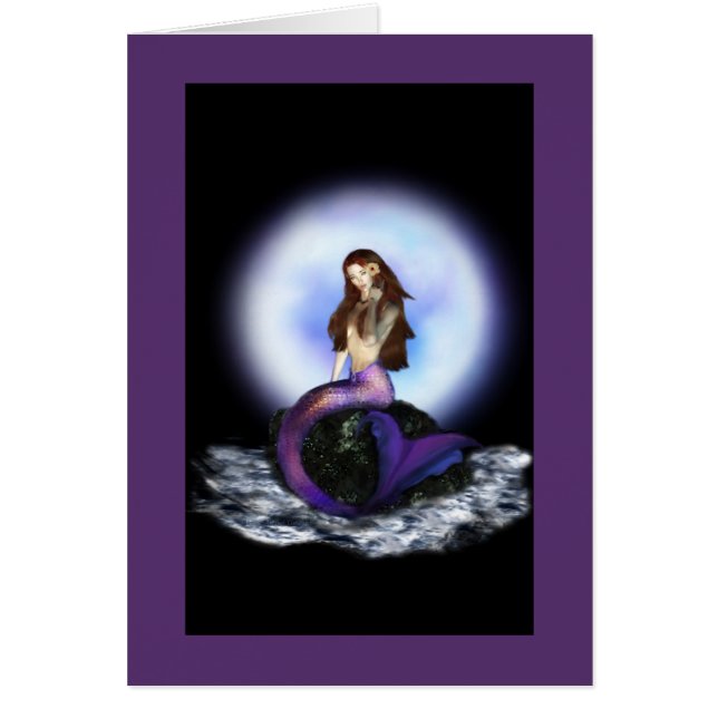 Crea las tarjetas de la sirena púrpuras (Frente)