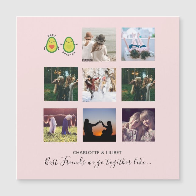 Crea regalos de collage de fotos de mejores amigos (Anverso)