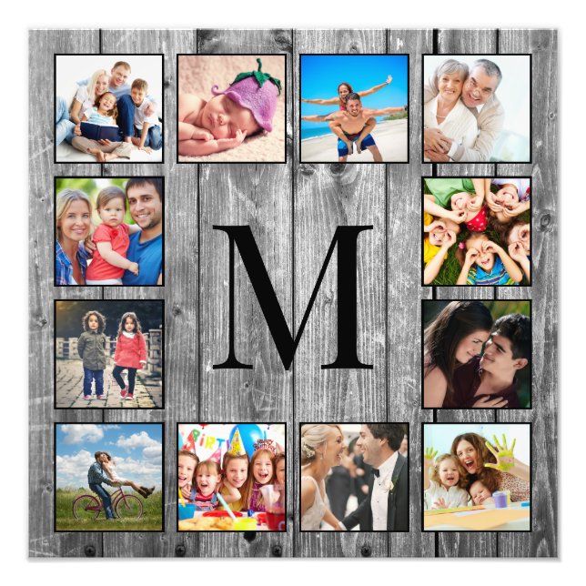 Crea tu Collage de fotos Personalizado Rustic Farm (Frente)