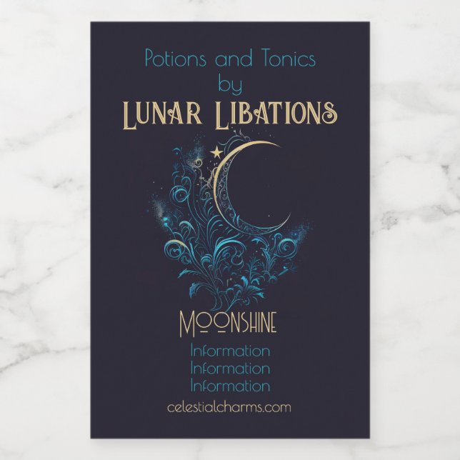 Crea tu luna mágica floreciente (Etiqueta única)