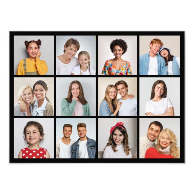 Crea tu propia ampliación de fotos de 12 Collages  (Frente)