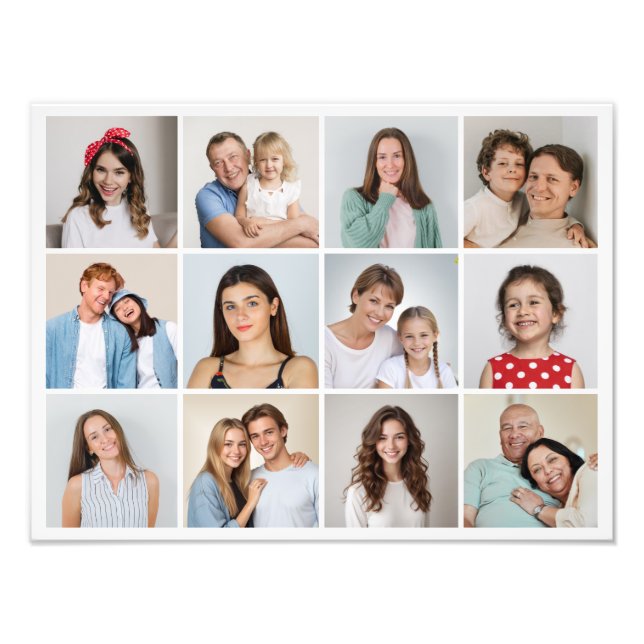 Crea tu propia ampliación de fotos de 12 Collages  (Frente)