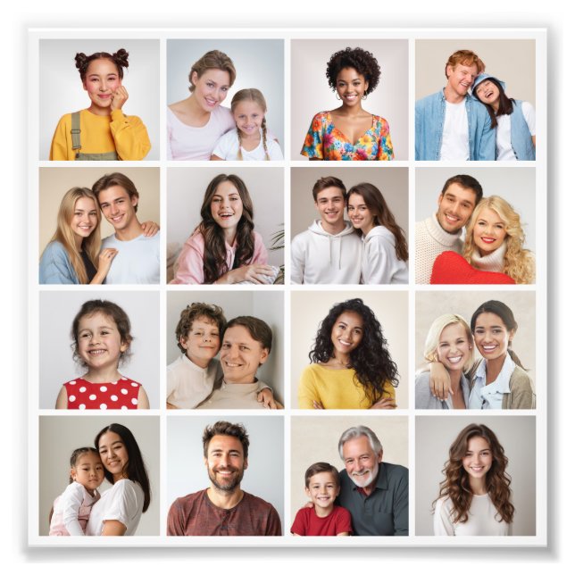 Crea tu propia ampliación de fotos de 16 Collages  (Frente)