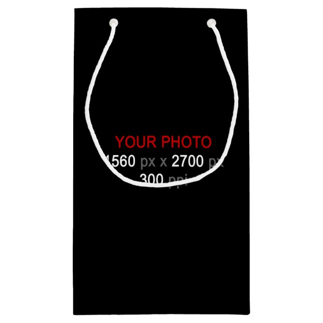 Crea tu propia bolsa de regalo de 2 fotos pequeña (Reverso)