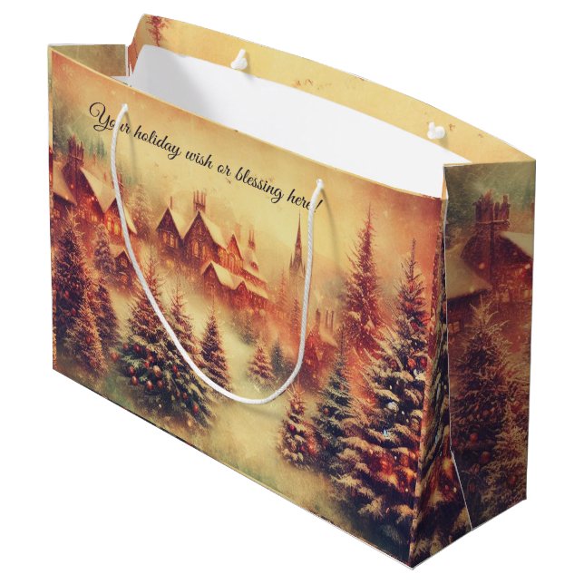 Crea tu propia bolsa de regalo de árbol de Navidad (Angulo reverso)