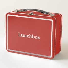 Crea tu propia caja de almuerzo roja simple de 6,7