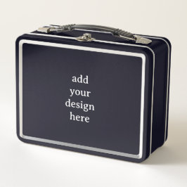 Crea tu propia caja de lunch de metal negra simple