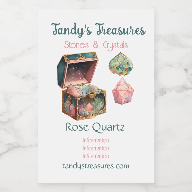 Crea tu propia caja mágica y cristales (Etiqueta única)