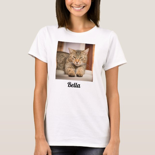 Crea tu propia camiseta de fotos de gato Mascota (Anverso)