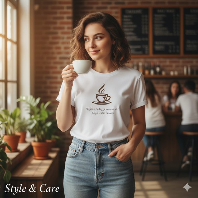 Crea tu propia camiseta de mujer con dicho de café (Create Your Own Coffee Saying Women’s Shirt)