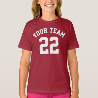 Crea tu propia camiseta deportiva con nombre y núm