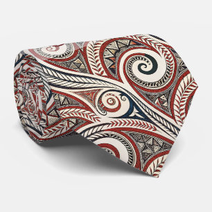 Crea tu propia corbata tribal festiva azul roja re