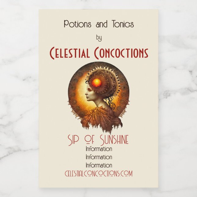 Crea tu propia diosa solar victoriana (Etiqueta única)